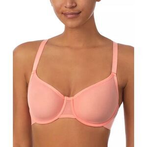DKNY Sheers Unlined Demi Bra Shell Pink 34A